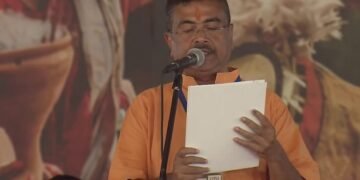 पश्चिम बंगाल में बीजेपी सरकार का गठन, सुवेंदु अधिकारी ने ली मुख्यमंत्री पद की शपथ