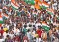 धर्मतला में अशांति के जवाब में भाजपा ने निकाली तिरंगा यात्रा