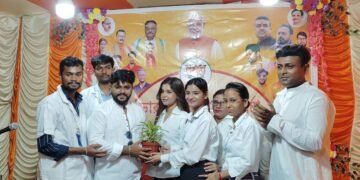 जादवपुर में भाजयुमो ने लगाया निःशुल्क स्वास्थ्य जांच शिविर